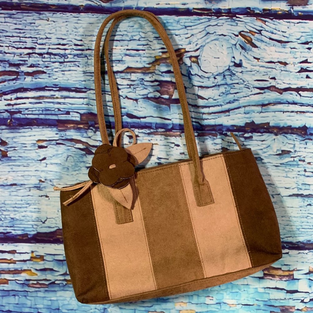 Transit Faux Suede Multi-Tone Handbag